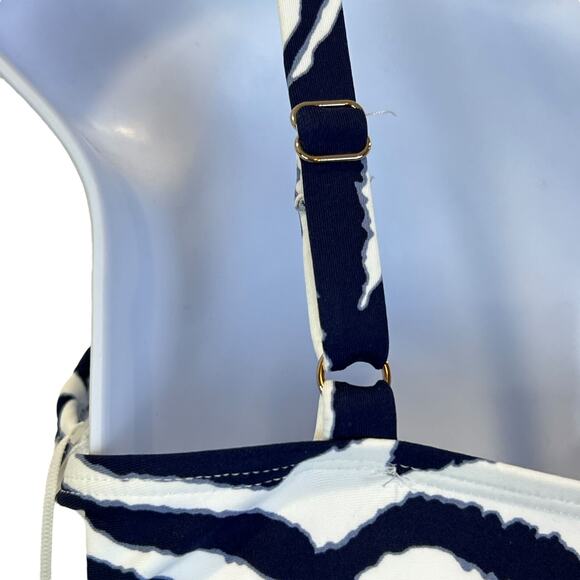 Anne Cole Zebra Shadow Twist Front Underwire Tankini Swim Top Women 32DD/34D NWT - Picture 8 of 10